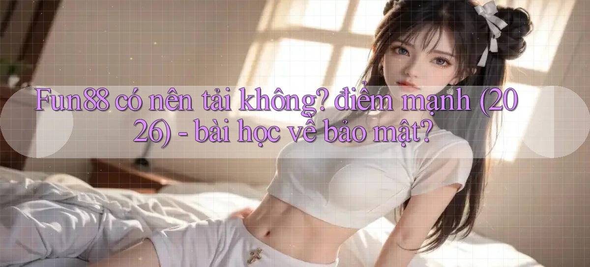 Fun88 có nên tải không điểm mạnh (2026)   bài học về bảo mật